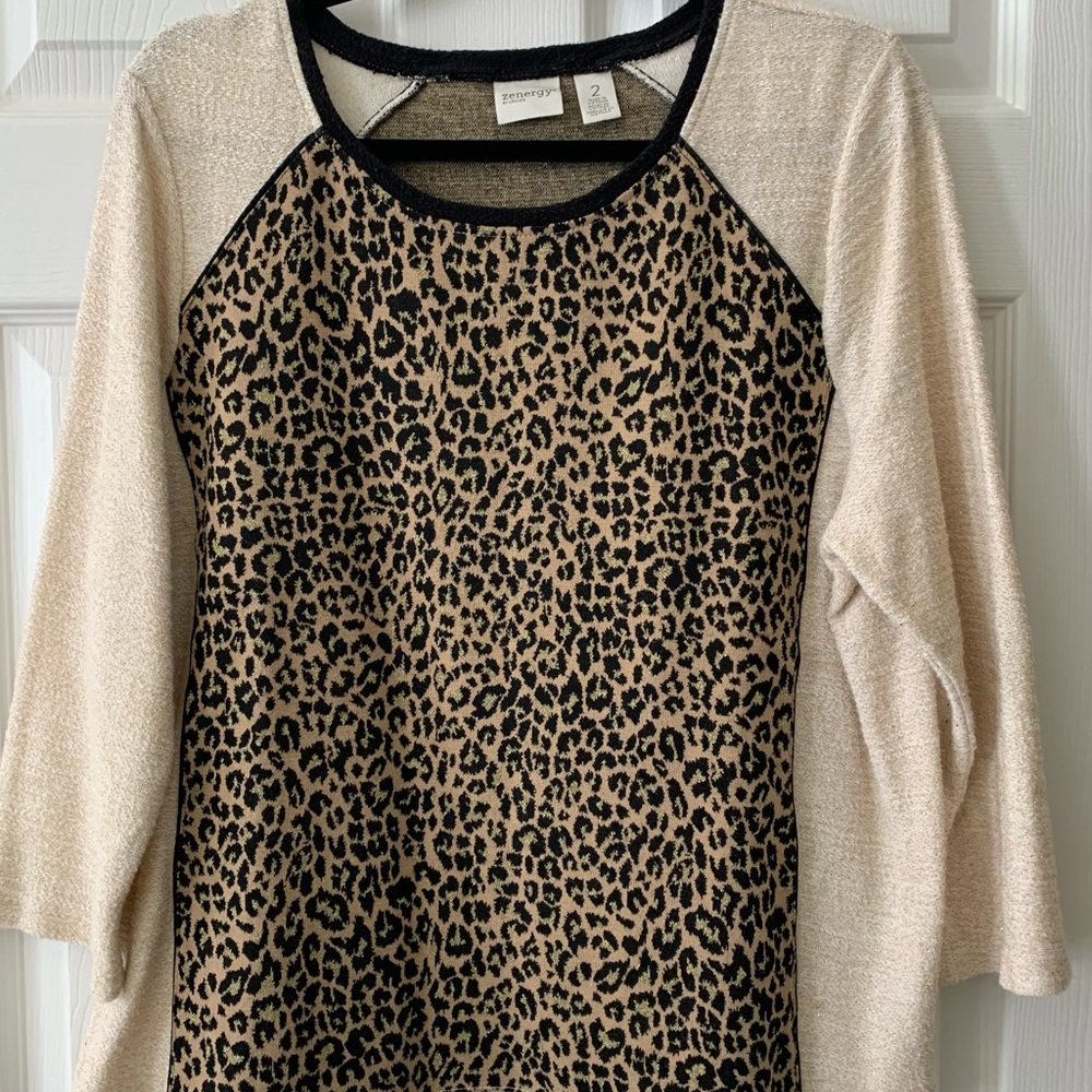 Chicos size 2 Animal Print Top